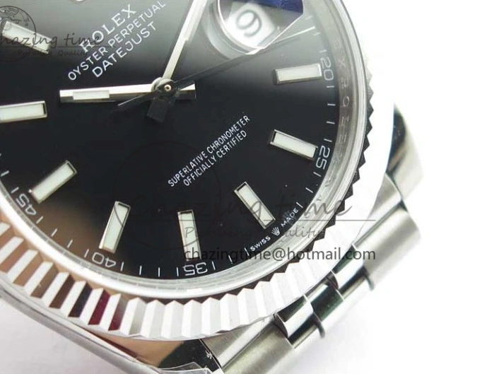 1229 DateJust 41MM 126334 904L SS VRF 1:1 Best Edition Black Dial Stick Markers on SS Jubilee Bracelet A Trendy 2901